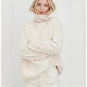 Jenni Kayne Cashmere Turtleneck Sweater Ivory Cream